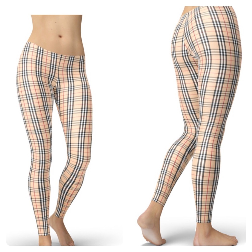 Nova Check Burberry Style Plaid Leggings OSFA